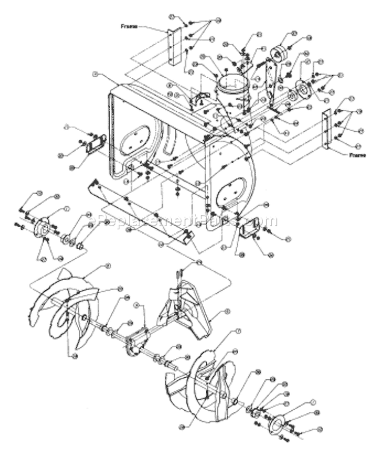 Page A Diagram and Parts List for 315E633E401 1995 Yard Man Snow Blower